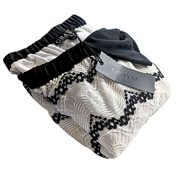 NWT GRAYSE St. John Chevron OffShoulder Wedding MOB MiniDress W1420301 Sz L $550 - Picture 10 of 10